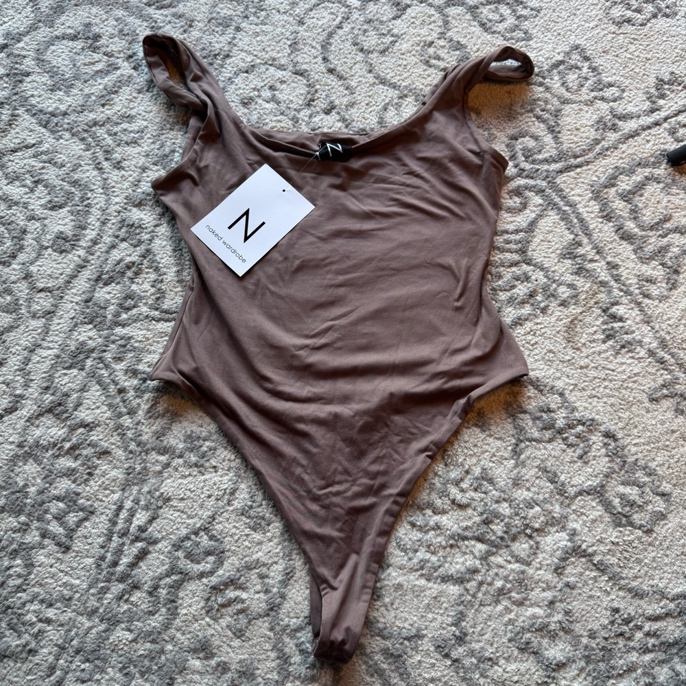 Naked Wardrobe Taupe Bodysuit